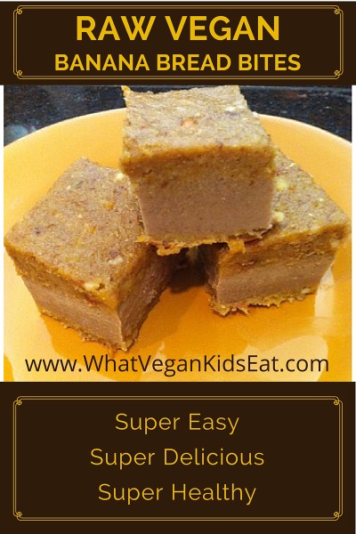 What Vegan Kids Eat RAW Banana Bread Bites